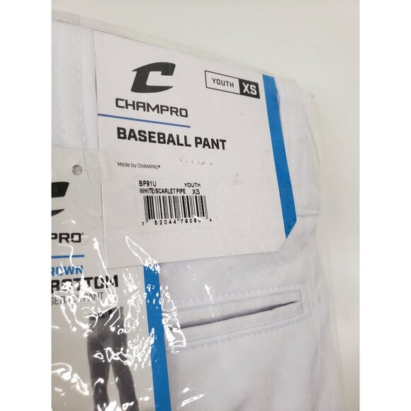 Champro Youth Triple Crown Open-Bottom Baseball Pants with Braid  Youth X-Small‎ - Picture 4 of 10